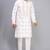 men’s off white silk kurta pant with full embroidery