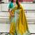 Mehendi woven self design pashmina silk saree with blouse