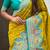 Mehendi woven self design pashmina silk saree with blouse
