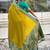 Mehendi woven self design pashmina silk saree with blouse