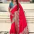 Pink woven self design pashmina silk saree with blouse