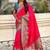 Pink woven self design pashmina silk saree with blouse