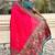 Pink woven self design pashmina silk saree with blouse