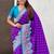 Purple woven self design pashmina silk saree with blouse