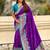 Purple woven self design pashmina silk saree with blouse