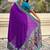 Purple woven self design pashmina silk saree with blouse