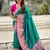 Teal green woven self design pashmina silk saree with blouse