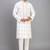 men’s off white silk kurta pant with full embroidery