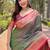 Green woven self design pashmina silk saree with blouse