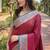 Pink woven self design pashmina silk saree with blouse
