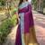 Purple woven self design pashmina silk saree with blouse