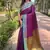 Purple woven self design pashmina silk saree with blouse