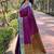 Purple woven self design pashmina silk saree with blouse