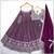 Purple Faux Georgette Sequins & Cotton Thread Embroidered Lehenga Set