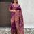 Magenta woven self design pashmina silk saree with blouse