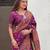 Magenta woven self design pashmina silk saree with blouse