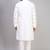 men’s off white silk kurta pant with full embroidery
