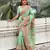 Pista green woven self design pashmina silk saree with blouse
