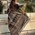 Black woven self design pashmina silk saree with blouse