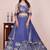 Steel Blue Star Faux Georgette Sequins & Zari Embroidered Lehenga Choli