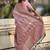 Lavender woven self design pashmina silk saree with blouse