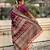 Magenta woven self design pashmina silk saree with blouse