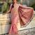 Pink woven self design pashmina silk saree with blouse