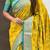 Mehendi woven self design silk blend patola saree with blouse