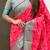 Pink woven self design silk blend patola saree with blouse