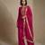 Pink embroidered raw silk kurta set