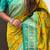 Mehendi woven self design silk blend patola saree with blouse