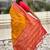 Mustard woven self design silk blend patola saree with blouse