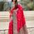 Pink woven self design silk blend patola saree with blouse