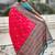 Pink woven self design silk blend patola saree with blouse