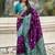 Purple woven self design silk blend patola saree with blouse