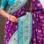 Purple woven self design silk blend patola saree with blouse