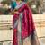 Magenta woven self design silk blend patola saree with blouse