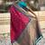 Magenta woven self design silk blend patola saree with blouse