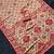 Beige Color  ajarakh Print and Mirror work And Piping Saree Border Silk Saree