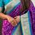 Purple woven self design silk blend patola saree with blouse