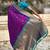 Purple woven self design silk blend patola saree with blouse