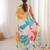 Women party wear digital print heavy chinnon saree with un sttiched blouse