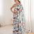 Women party wear digital print heavy chinnon saree with un sttiched blouse