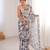 Women party wear digital print heavy chinnon saree with un sttiched blouse