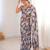 Women party wear digital print heavy chinnon saree with un sttiched blouse
