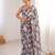 Women party wear digital print heavy chinnon saree with un sttiched blouse
