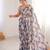 Women party wear digital print heavy chinnon saree with un sttiched blouse