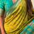 Mehendi woven self design silk blend patola saree with blouse