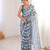 Women party wear digital print heavy chinnon saree with un sttiched blouse