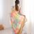 Women party wear digital print heavy chinnon saree with un sttiched blouse